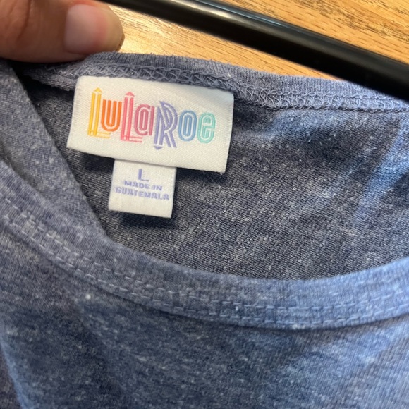 LuLaRoe Heathered Blue Top - Picture 1 of 2